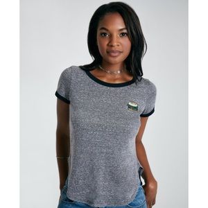 Wet Seal Gray Ringer Tee
